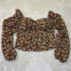 Baby Doll Sweetheart Neckline Off/On The Shoulder Sleeves CottageCore BoHo sz M